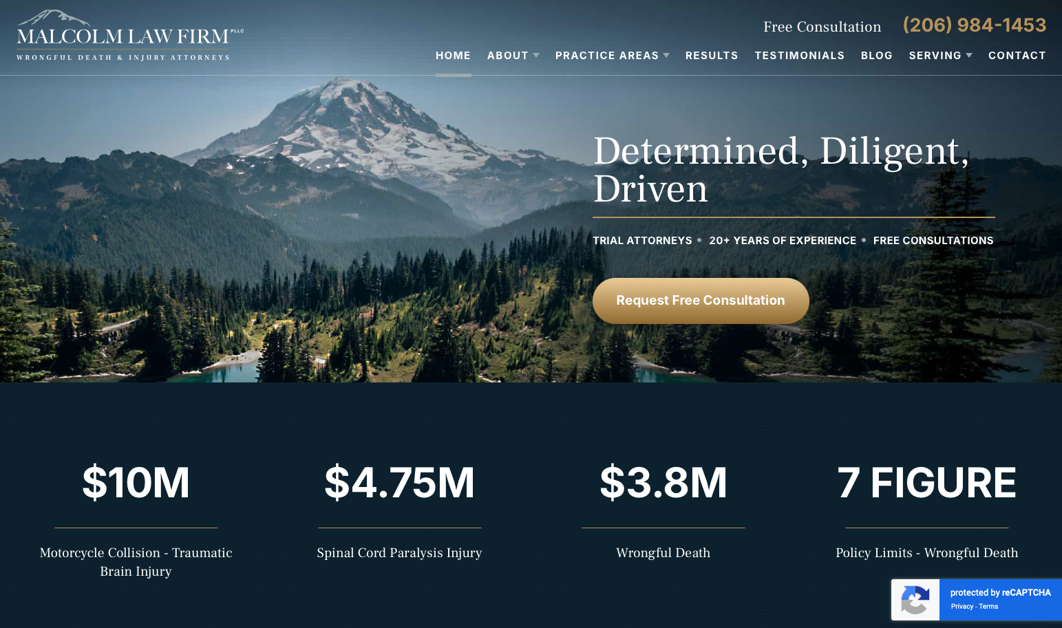 Malcolm Law Firm Website
