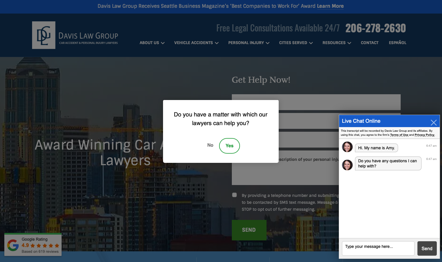 Davis Law Group Website