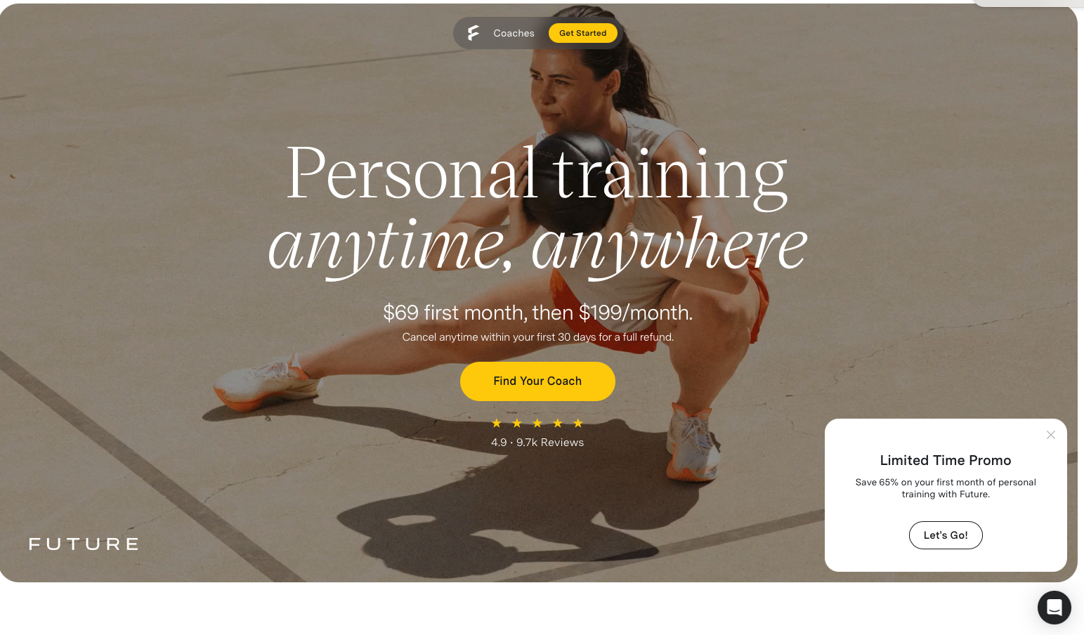 Future Fitness Platform Website
