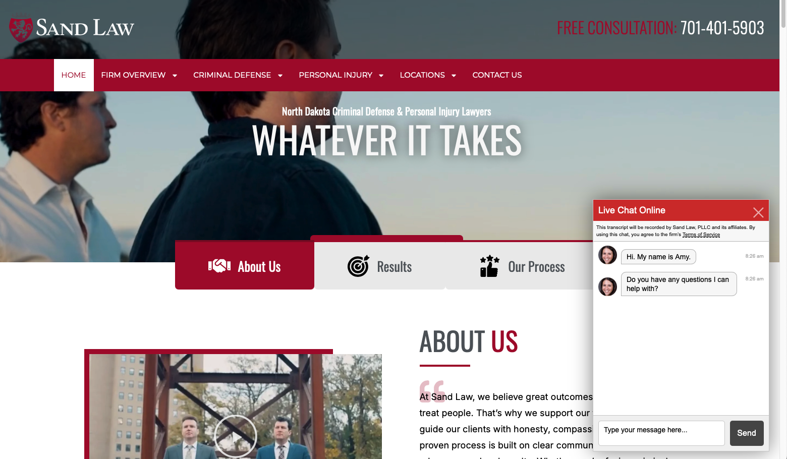 Sand Injury Law Website