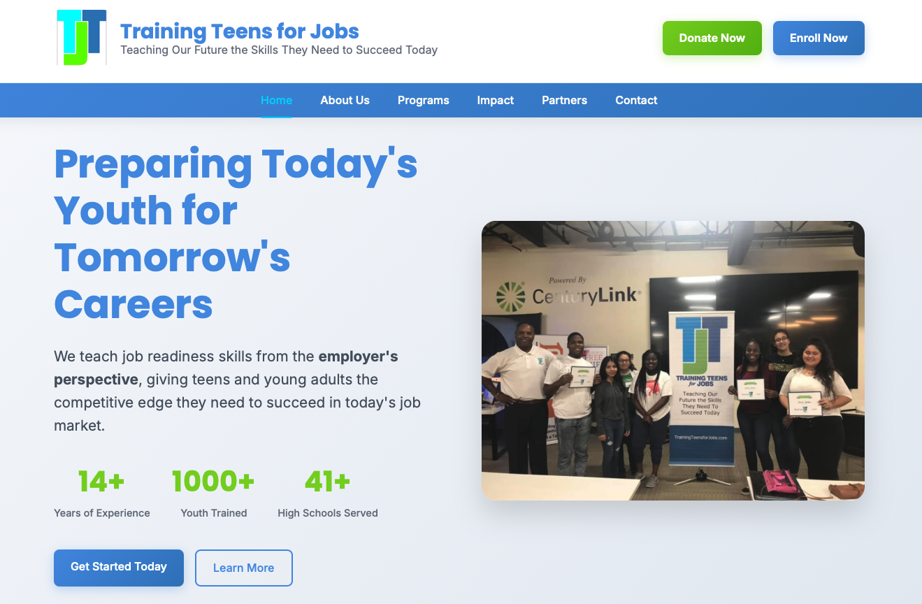 Nonprofit web design showcase